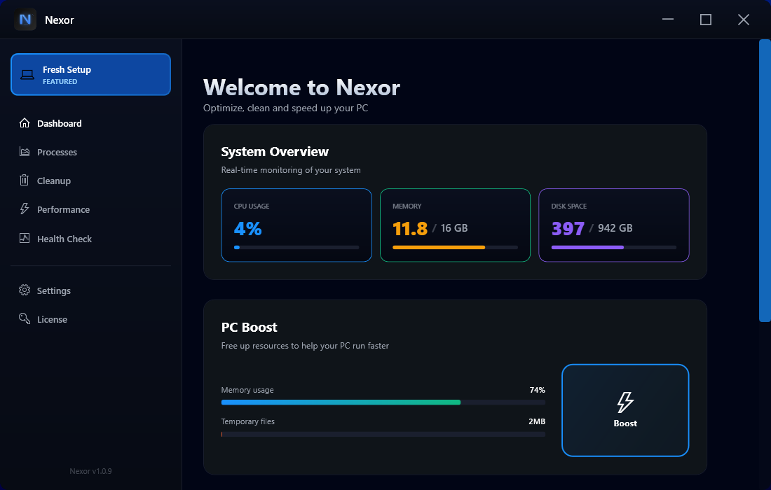 Nexor Optimizer Interface